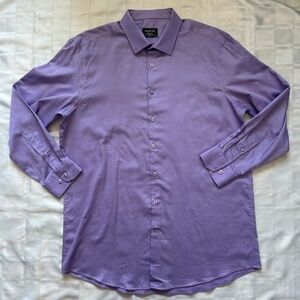 Bellissimo Purple Lavender Long Sleeve Button Up Dress Shirt
